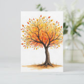 Invitation Bel Arbre d'Automne (Debout devant)
