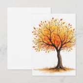 Invitation Bel Arbre d'Automne (Devant / Derrière)