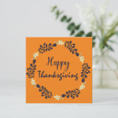 Invitation Bel Bon thanksgiving avec Feuilles Cercle (Debout devant)