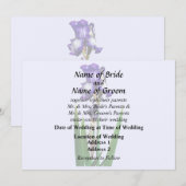 Invitation Bel Iris Violet (Devant / Derrière)