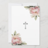 Invitation Bel service de Mémorial photo rose vif rose (Dos)