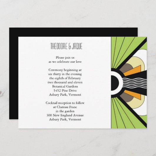 Invitation belge :Lime (Devant / Derrière)