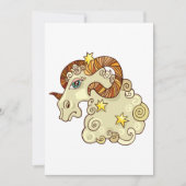 Invitation Bélier Zodiaque Bélier Coloré Astrologique (Devant)