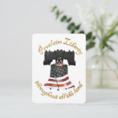 Invitation Bell Liberty, drapeau américain (Debout devant)