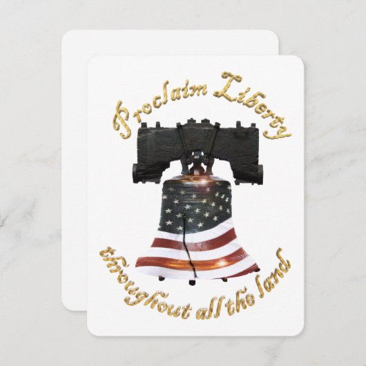 Invitation Bell Liberty, drapeau américain (Devant / Derrière)