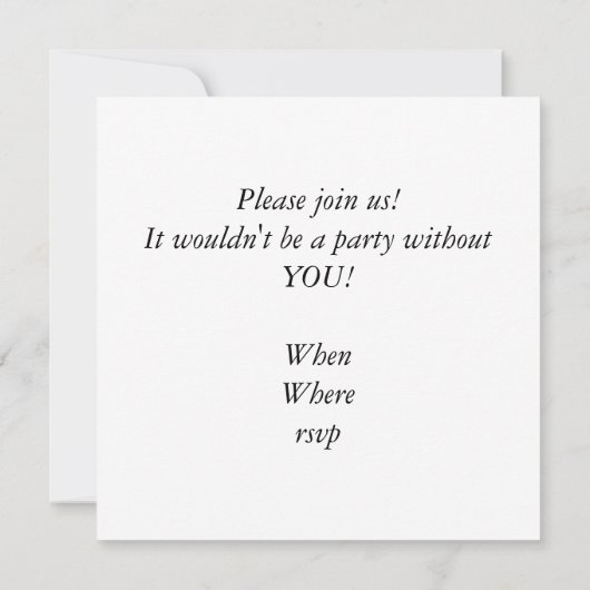 Invitation Bell Liberty, drapeau américain (Dos)