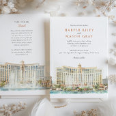 Invitation Bellagio Hotel & Casino Las Vegas Mariage