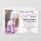 Invitation Belle 3D Spirit Unicorn Pony 16 Anniversaire Invit (Devant)