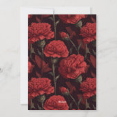 Invitation Belle Accent Œillet 30e Anniversaire (Dos)