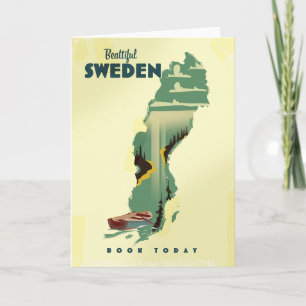 Invitation Belle affiche de voyage suédoise