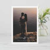 Invitation Belle Ampersand Photo moderne Enregistrer la date (Debout devant)