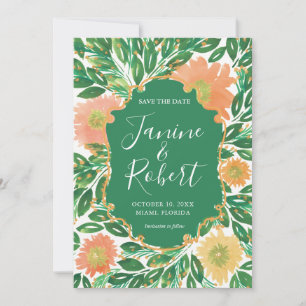 Invitation Belle aquarelle de fleurs Peinture Enregistrer la