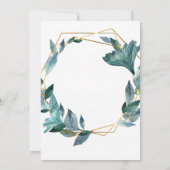 Invitation Belle aquarelle encadrée Feuille Mariage (Dos)