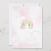 Invitation Belle aquarelle florale licorne Anniversaire (Dos)