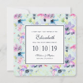 Invitation Belle Aquarelle Florale Pastel - Bridesmaid (Devant)