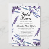 Invitation Belle Aquarelle Lilac Fête des mariées élégante (Devant)