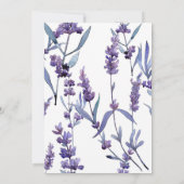 Invitation Belle Aquarelle Lilac Fête des mariées élégante (Dos)