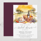 Invitation Belle Aquarelle Pique-nique Fête des mariées de vi (Devant / Derrière)