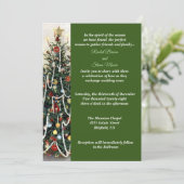 Invitation Belle Arbre illuminé Mariage de Noël RSVP (Debout devant)