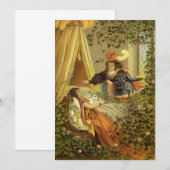 Invitation Belle au Bois Dormant de toujours, Contes de Fées  (Devant / Derrière)