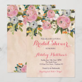 Invitation Belle automne Baby shower floral Invitation, bébé (Devant / Derrière)