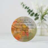 Invitation Belle Automne Feuilles Thanksgiving Dîner De Vacan (Debout devant)