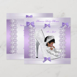 Invitation Belle Baby Shower de Princesse Bébé Fille dans Cha