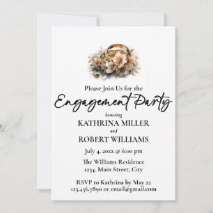 Invitation Belle Bague Mariage, Partie d'Engagement