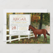 Invitation Belle Baie Horse Automne Champ Automne Anniversair (Devant)
