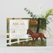 Invitation Belle Baie Horse Automne Champ Automne Anniversair (Debout devant)