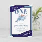 Invitation Belle baleine Nautique Fête d'Anniversaire des enf (Debout devant)