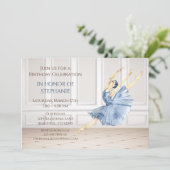 Invitation Belle Ballerina dans Ballet Studio Anniversaire (Debout devant)