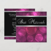 Invitation Belle Bat Mitzvah Rose (Devant / Derrière)