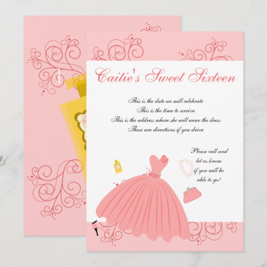 Invitation Belle, Belle Robe (Devant / Derrière)