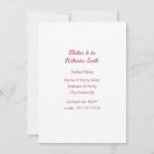Invitation Belle Bible Baby shower Verse Rose clair Simple (Dos)