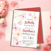 Invitation Belle bliss à thème papillon moderne 3e anniversai