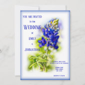 Invitation Belle Bluebonnet Floral, Mariage moderne, (Devant)