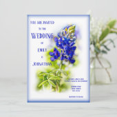 Invitation Belle Bluebonnet Floral, Mariage moderne, (Debout devant)