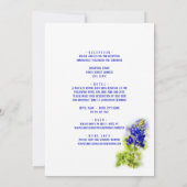 Invitation Belle Bluebonnet Floral, Mariage moderne, (Dos)