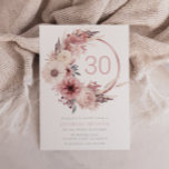 Invitation Belle Boho Blush 30e fête d'anniversaire<br><div class="desc">Belle Boho Blush 30th Birthday Party Invitation Voir notre collection pour beaucoup d'autres invitations et articles correspondants Aussi disponible comme une invitation téléchargeable numérique.</div>