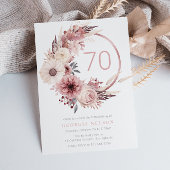 Invitation Belle Boho Blush 70e fête d'anniversaire
