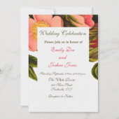 Invitation Belle Botanique rose Rose vintage (Devant)