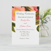 Invitation Belle Botanique rose Rose vintage (Debout devant)