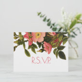 Invitation Belle Botanique rose Rose vintage (Debout devant)