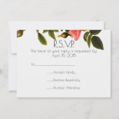 Invitation Belle Botanique rose Rose vintage (Dos)