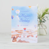 Invitation Belle Cappadoce en montgolfière anniversaire (Debout devant)