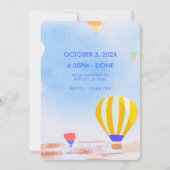 Invitation Belle Cappadoce en montgolfière anniversaire (Dos)