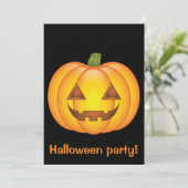 Invitation Belle caricature Halloween Citrouille Halloween Pa (Debout devant)