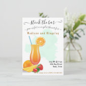 Invitation Belle Chaux Vert Élégant Boho Douche (Debout devant)