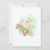 Invitation Belle Chaux Vert Élégant Boho Douche (Dos)